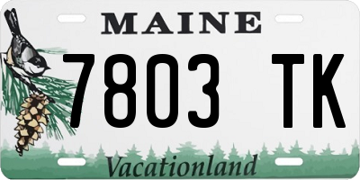 ME license plate 7803TK
