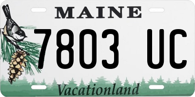 ME license plate 7803UC