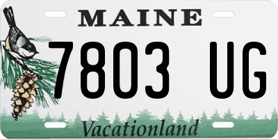 ME license plate 7803UG