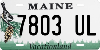 ME license plate 7803UL