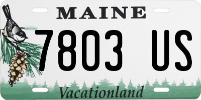 ME license plate 7803US