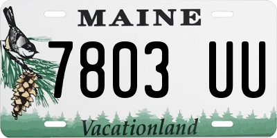 ME license plate 7803UU