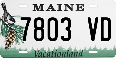 ME license plate 7803VD