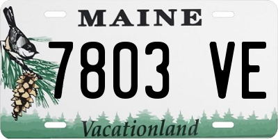 ME license plate 7803VE