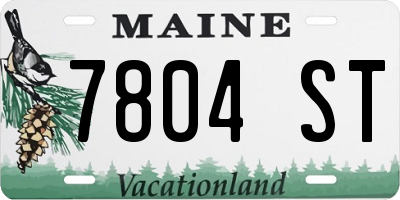 ME license plate 7804ST