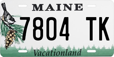 ME license plate 7804TK