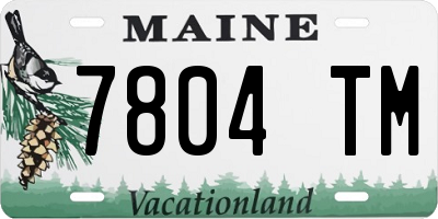 ME license plate 7804TM