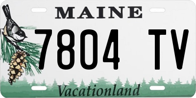 ME license plate 7804TV