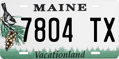 ME license plate 7804TX