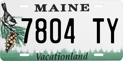 ME license plate 7804TY