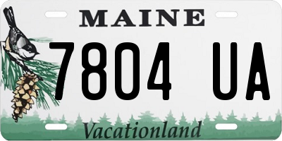 ME license plate 7804UA