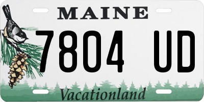 ME license plate 7804UD