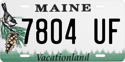 ME license plate 7804UF