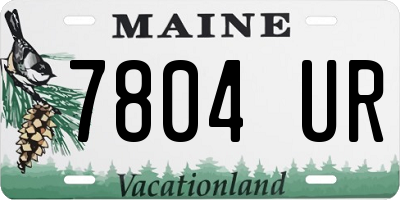 ME license plate 7804UR