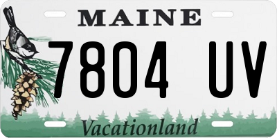 ME license plate 7804UV