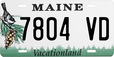 ME license plate 7804VD