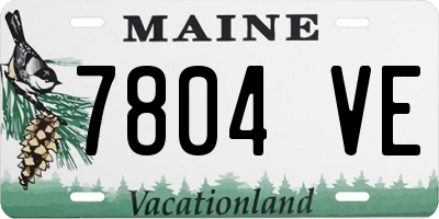 ME license plate 7804VE