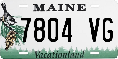 ME license plate 7804VG