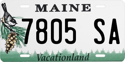 ME license plate 7805SA