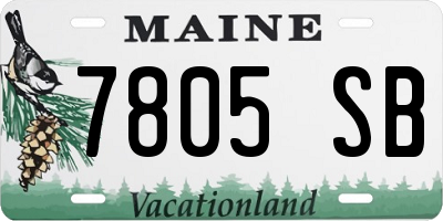 ME license plate 7805SB