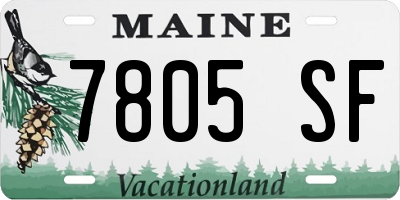 ME license plate 7805SF