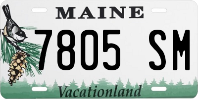 ME license plate 7805SM