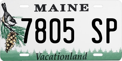 ME license plate 7805SP