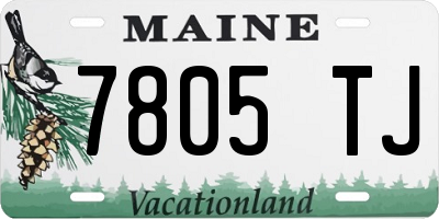 ME license plate 7805TJ
