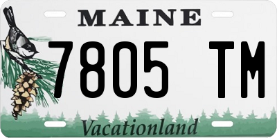 ME license plate 7805TM
