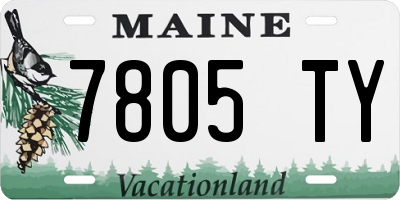ME license plate 7805TY
