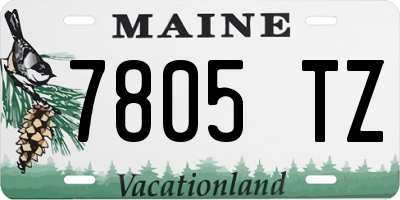 ME license plate 7805TZ