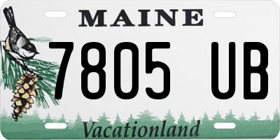ME license plate 7805UB