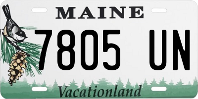 ME license plate 7805UN