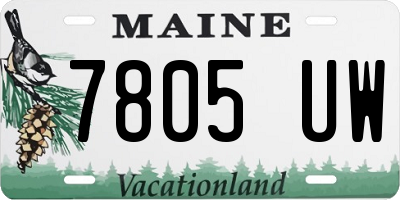 ME license plate 7805UW