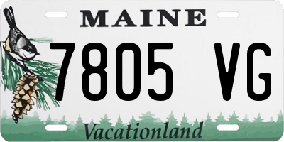 ME license plate 7805VG