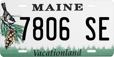 ME license plate 7806SE
