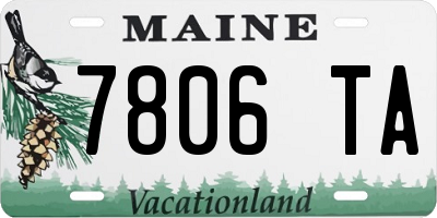 ME license plate 7806TA