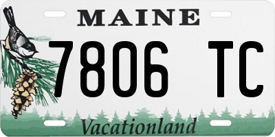 ME license plate 7806TC