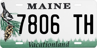 ME license plate 7806TH