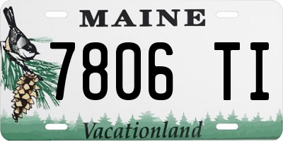 ME license plate 7806TI