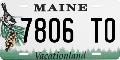 ME license plate 7806TO