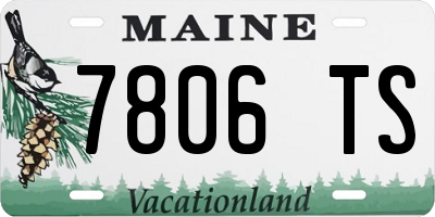 ME license plate 7806TS