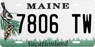 ME license plate 7806TW