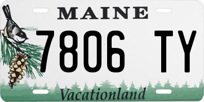 ME license plate 7806TY