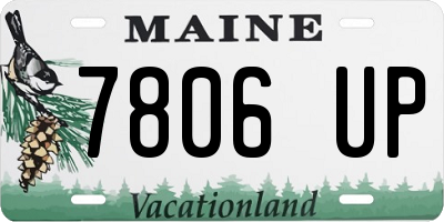 ME license plate 7806UP