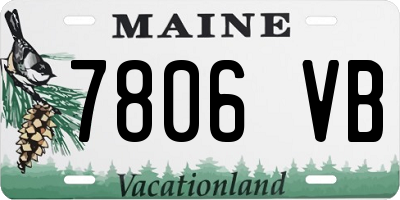 ME license plate 7806VB