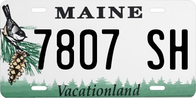 ME license plate 7807SH