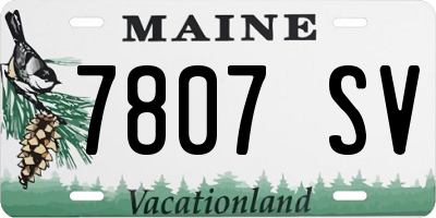 ME license plate 7807SV
