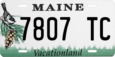 ME license plate 7807TC