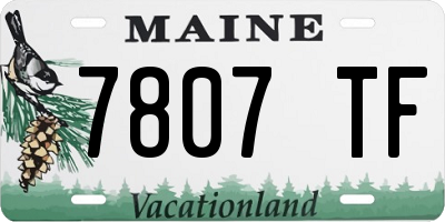 ME license plate 7807TF